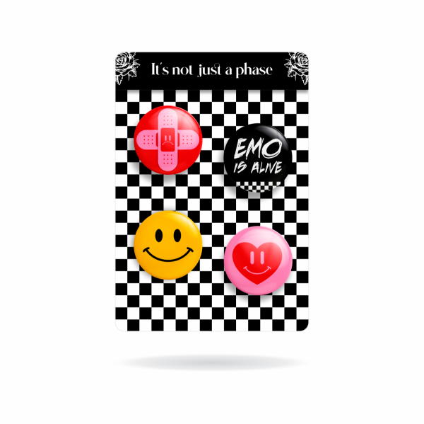 Cartela Bottons - Emo is Alive